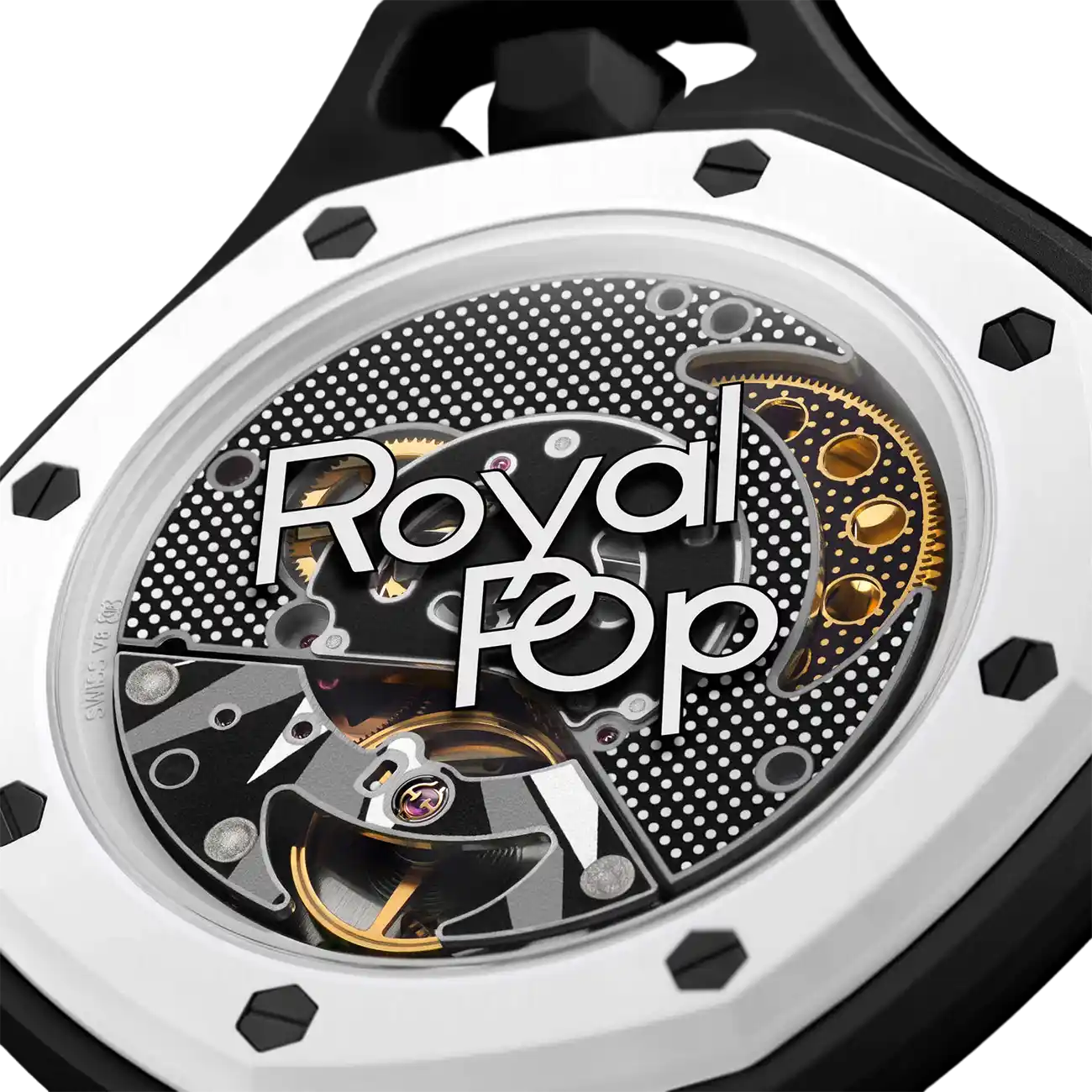 Swatch Audemars Piguet Royal Pop Collection Pocket Watch Ocho Negro