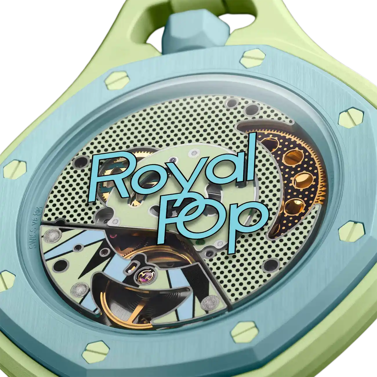 Swatch Audemars Piguet Royal Pop Collection Pocket Watch Blaue Acht