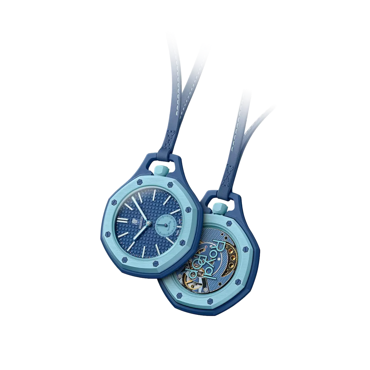 Swatch Audemars Piguet Royal Pop Collection Pocket Watch Blaue Acht