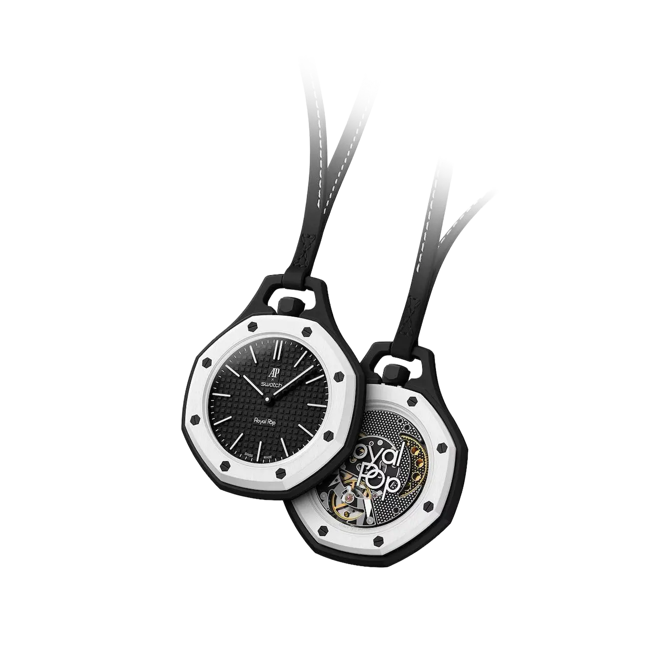 Swatch Audemars Piguet Royal Pop Collection Pocket Watch Ocho Negro